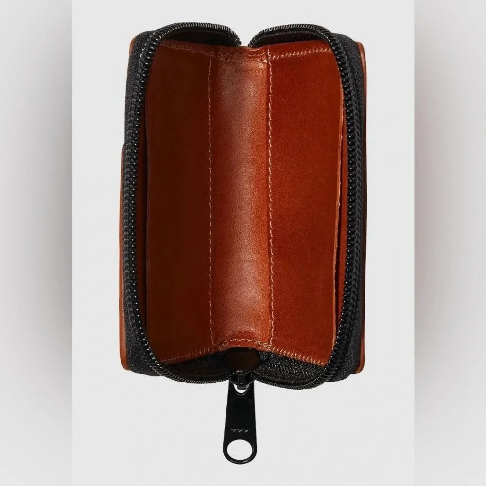 Nixon Orbit Zip Card Leather Wallet, saddle - Picture 3 of 9